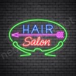 Hair Salon Neon Sign Hair Salon Arrow Transparent 24x16