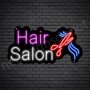 Hair Salon Neon Sign Hair Salon Cut Black 24x12