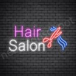 Hair Salon Neon Sign Hair Salon Cut Transparent 24x12