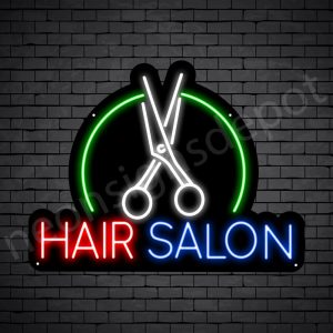 Hair Salon Neon Sign Hair Salon Cutter Black 24x18