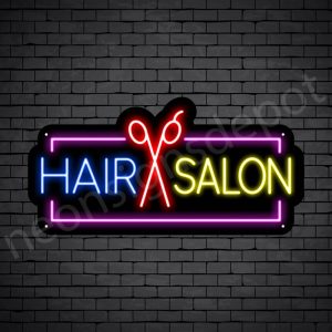 Hair Salon Neon Sign Hair Salon Scissor 24x12