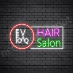 Hair Salon Neon Sign Hair Salon Tools transparent - 24x13