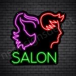 Hair Salon Neon Sign Men & Women Salon Black 24x23