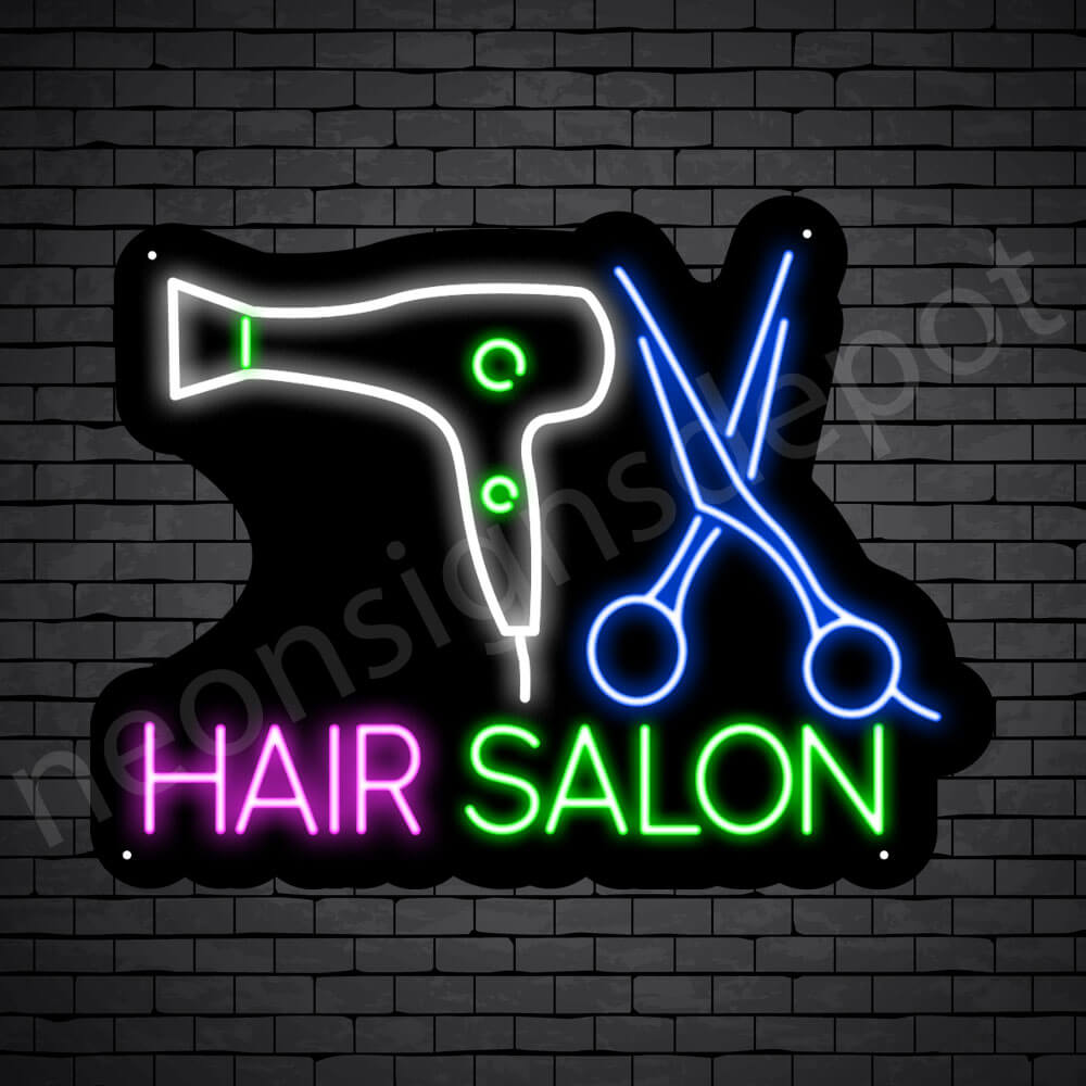 Scissors And Comb Neon SignJantec18" x 24"Hair Salon Barber Shop Salon 