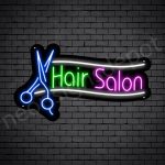 Hair Salon Neon Sign Scissor Hair Salon Black - 22x14