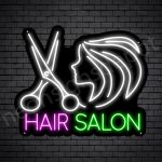 Hair Salon Neon Sign Scissor Women Hair Salon Black - 24x20