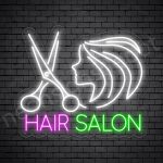 Hair Salon Neon Sign Scissor Women Hair Salon Transparent - 24x20