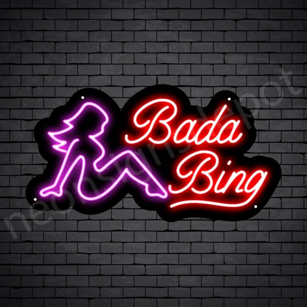 U1028R Bada Bing Club Members Only Light Sign 