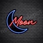 Blue Moon Neon Sign - black