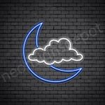 Cloud Moon Neon Sign - transparent