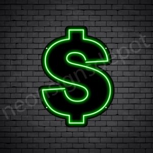 Dollar Neon Sign - black