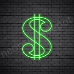 Dollar Symbol Neon Sign - transparent