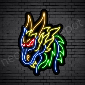 Dragon Neon Sign Barbarian Dragon Black 18x24