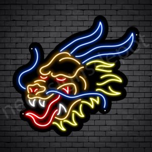 Dragon Blue Pyre Neon Sign