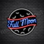 Full Moon Neon Sign-Black