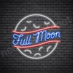 Full Moon Neon Sign-Transparent