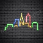 Generic Small City Neon Sign Transparent