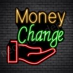 Money Change Express Neon Sign - Black