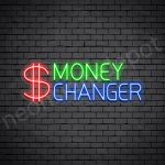 Money Changer Neon Sign - transparent