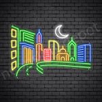 Small City Neon Sign Transparent