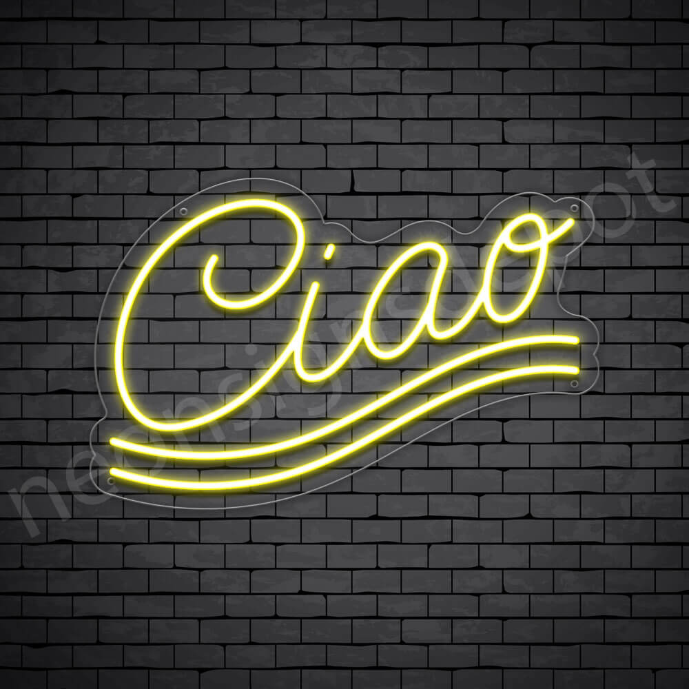 Ciao Double Curve Neon Sign - Neon Signs Depot