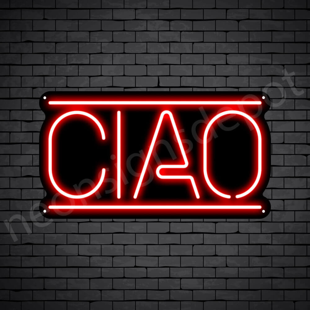 Ciao Horizontal Neon Sign - Neon Signs Depot