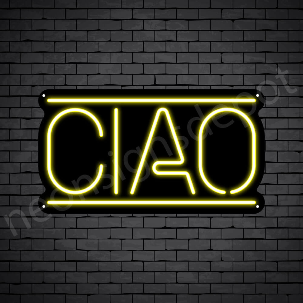 Ciao Horizontal Neon Sign - Neon Signs Depot