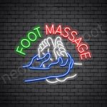Foot Massage Curve Neon Sign - Transparent