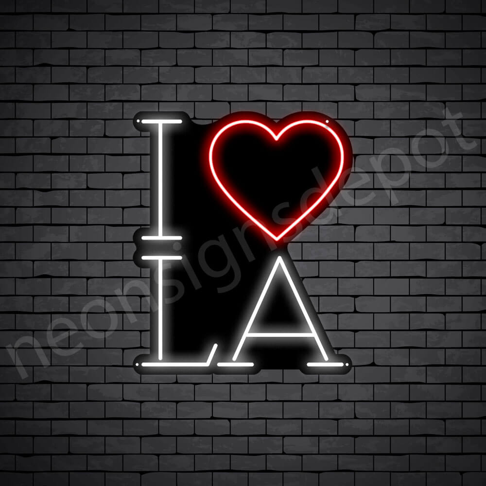 I Love LA Neon Sign - Black