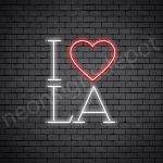 I Love LA Neon Sign - Transparent