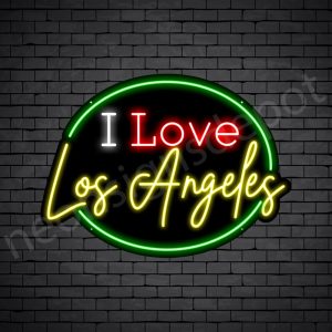 I Love Los Angeles Neon Sign - Black