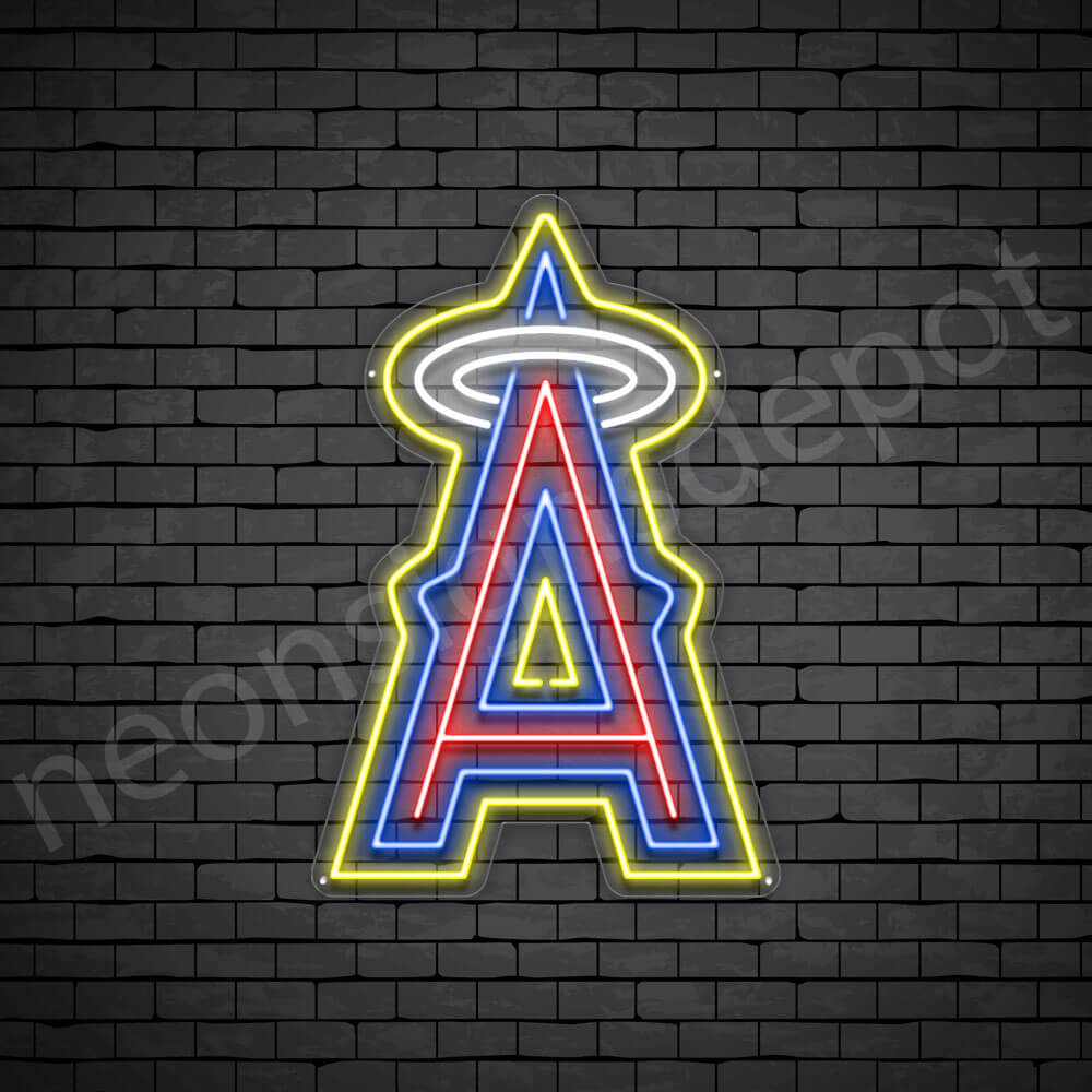 Neon Letter A On A Dark Background, Atlanta Braves Logo Picture