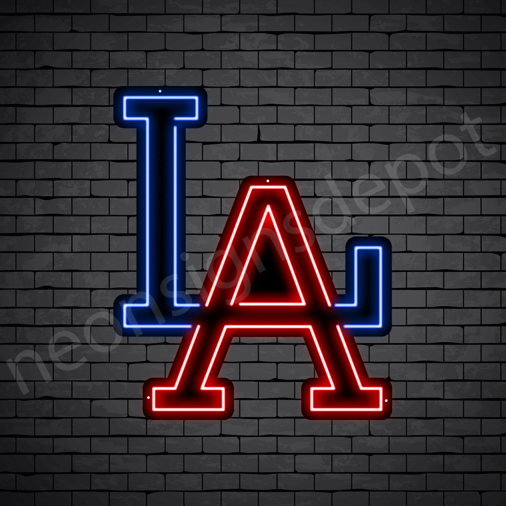 LA Letters Neon Sign - Black