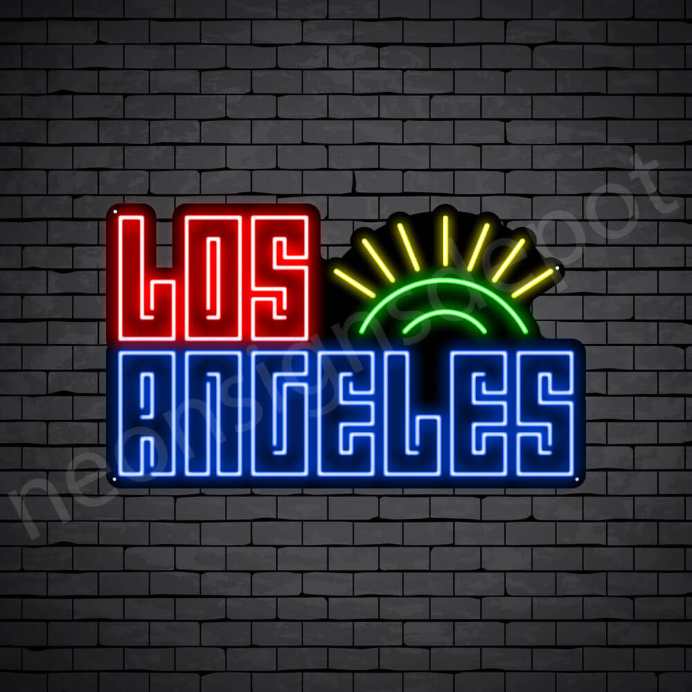 Los Angeles Sun Neon Sign - Black