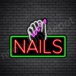 Nails Neon Sign - Black