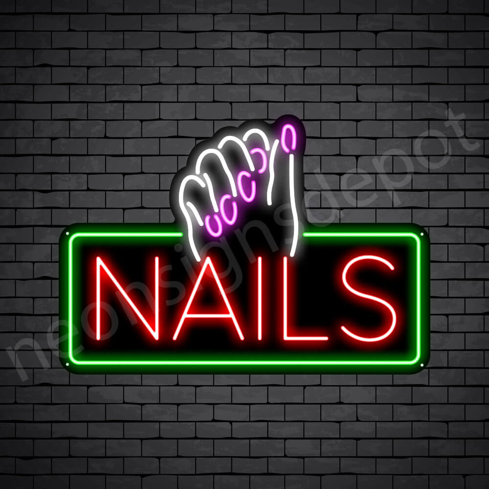 CHENXI Oval Nails&Spa Beauty Business Store Neon Signs 48X25 CM Indoor Ultra Bright Flashing Led Beauty Display Sign 48 X 25 CM, nails&spa 