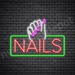 Nails Neon Sign - Transparent