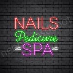 Nails Pedicure Spa Neon Sign - Transparent