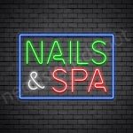 Nails & Spa Neon Sign - Transparent