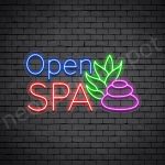 Open Spa Neon Sign - Transparent