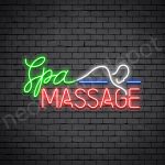 Spa Massage Neon Sign - Transparent