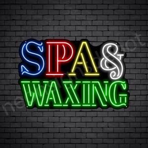 Spa & Waxing Neon Sign - Black
