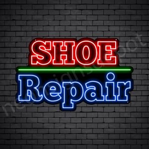 OL Shoe Repair Neon Sign - Black