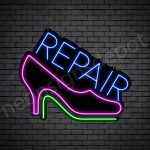 Repair Shoes Neon Sign - Black