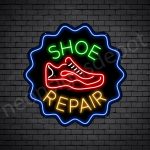 Shoe Repair Cap Neon Sign - Black