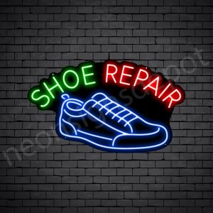 Shoe Repair Curve Neon Sign - Black