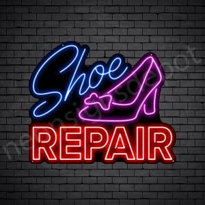 Shoe Repair OL Neon Sign - Black