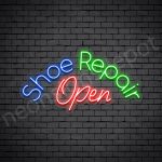 Shoe Shoe Repair Open Neon Sign - Transparent