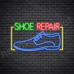 Shoe Repair Rectangle Neon Sign - Transparent