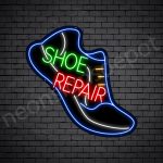Shoe Repair Slant Neon Sign - Black